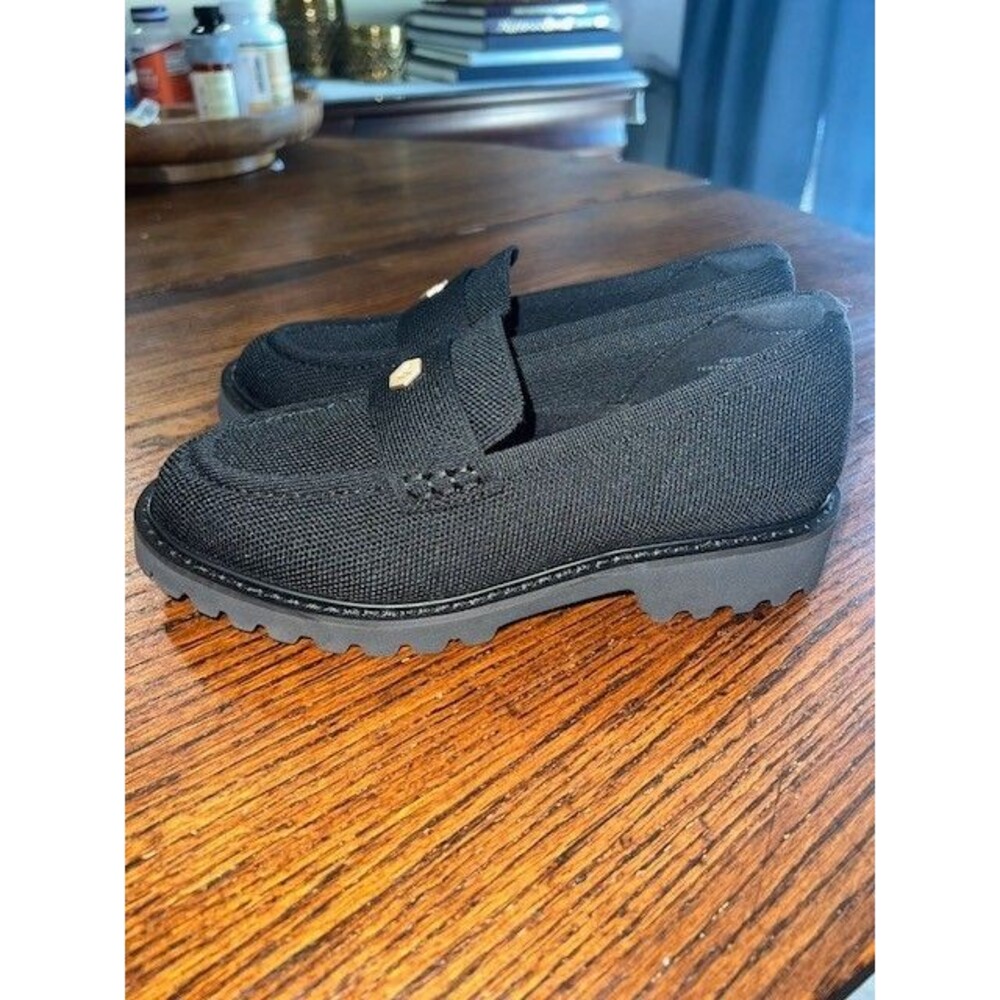 VIVAIA Francesca Women's Round-Toe Platform Chunky Heel Loafers, Black, Size 5.5 - Picture 5 of 11